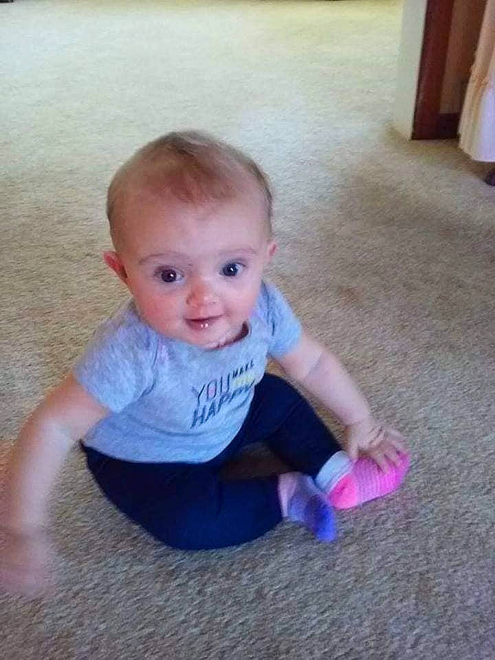 Lacie joined the competition — help win amazing prizes! cheek, child, crawling, day, eye, fun, girl, hair, head, human_hair_color, infant, iris, leg, person, play, product, sitting, skin, standing, textile