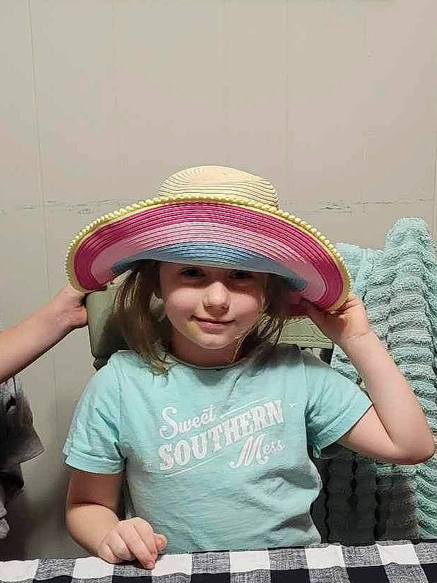 Pyper joined the competition — help win amazing prizes! cap, cool, eyewear, facial_expression, fun, goggles, hairstyle, happy, hat, headgear, headwear, joy, leisure, lip, magenta, mouth, person, pink, sleeve, smile