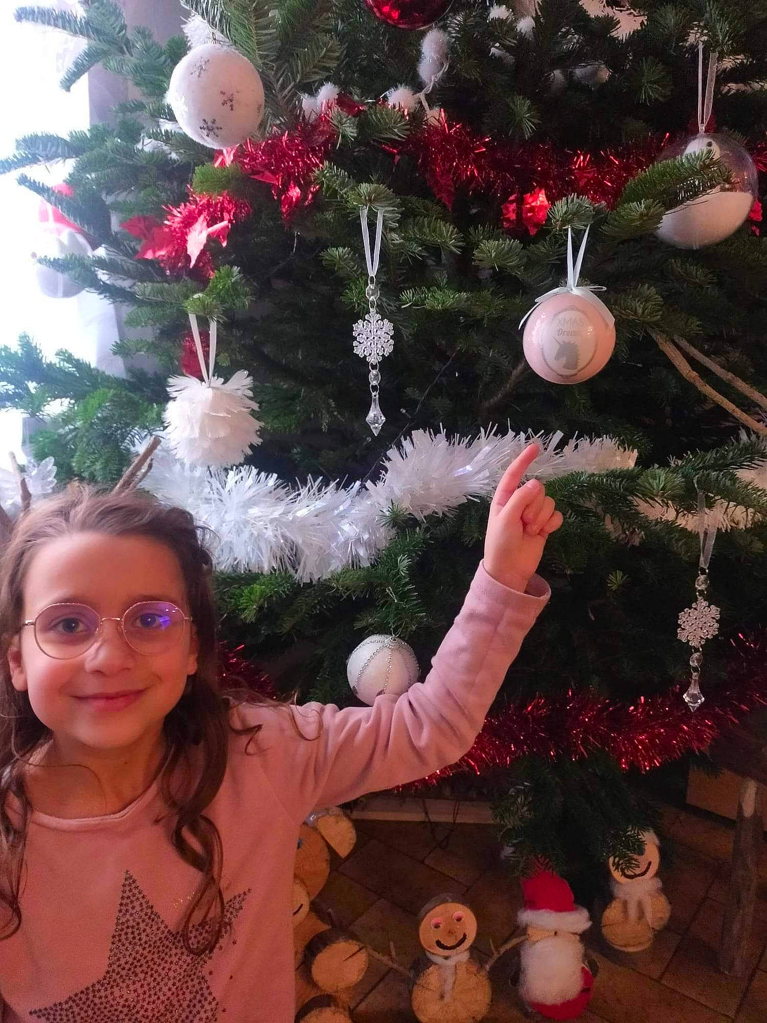 Iliana a rejoint le concours — aidez-le/la à gagner de superbes lots ! christmas, christmas_decoration, christmas_eve, christmas_ornament, christmas_tree, conifer, decoration, event, evergreen, happy, holiday, holiday_ornament, joy, ornament, person, pink, plant, smile, snapshot, toy