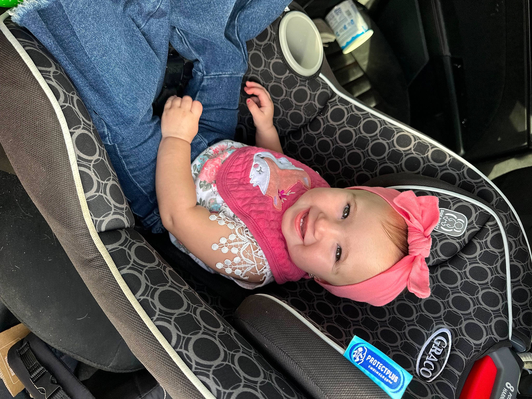 Emberly joined the competition — help win amazing prizes! auto_part, automotive_tire, automotive_wheel_system, baby, baby_carriage, baby_products, baby_toddler_clothing, car_seat, child, fashion_accessory, fun, headwear, joy, lap, motor_vehicle, pattern, person, product, smile, thigh