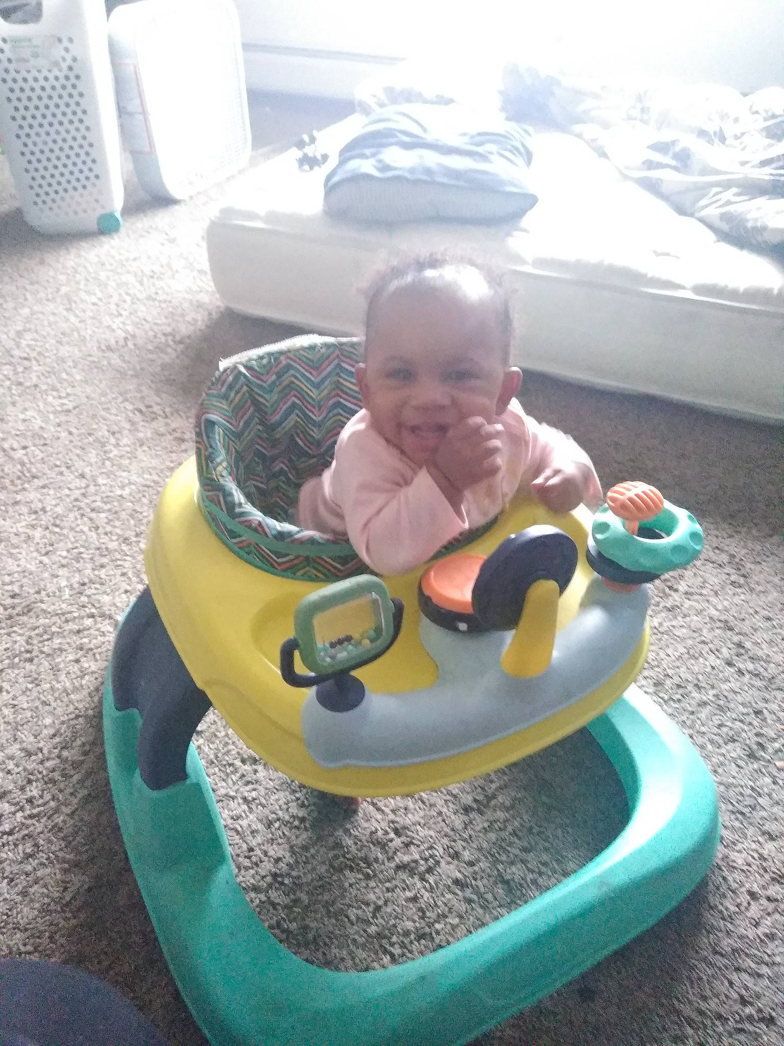 Lorraine is registered to the contest to win money with this photo: baby, child, fun, leisure, person, play, recreation, toddler, vacation