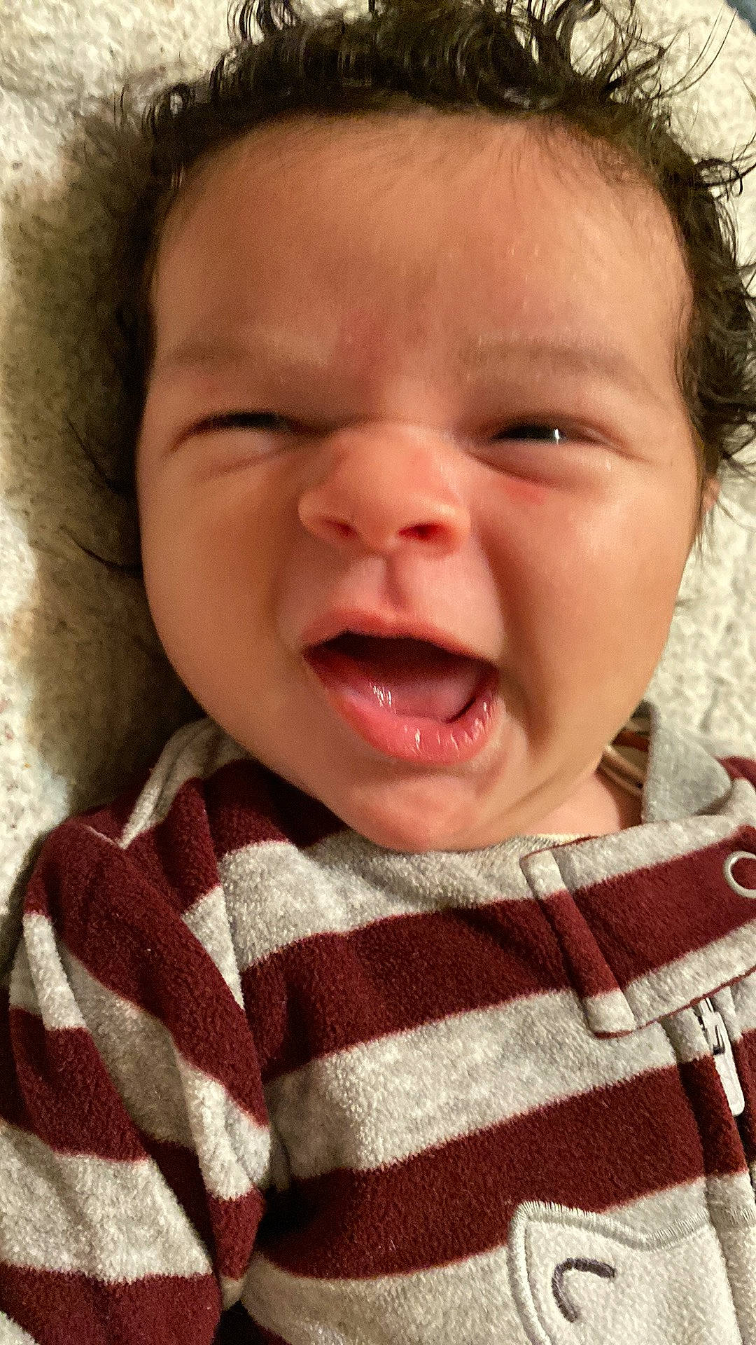 Camden is registered to the contest to win money with this photo: baby, baby_laughing, baby_toddler_clothing, cheek, eye, eyebrow, eyelash, face, happy, iris, lip, mouth, nose, person, skin, sleeve, smile, textile, toddler, tongue