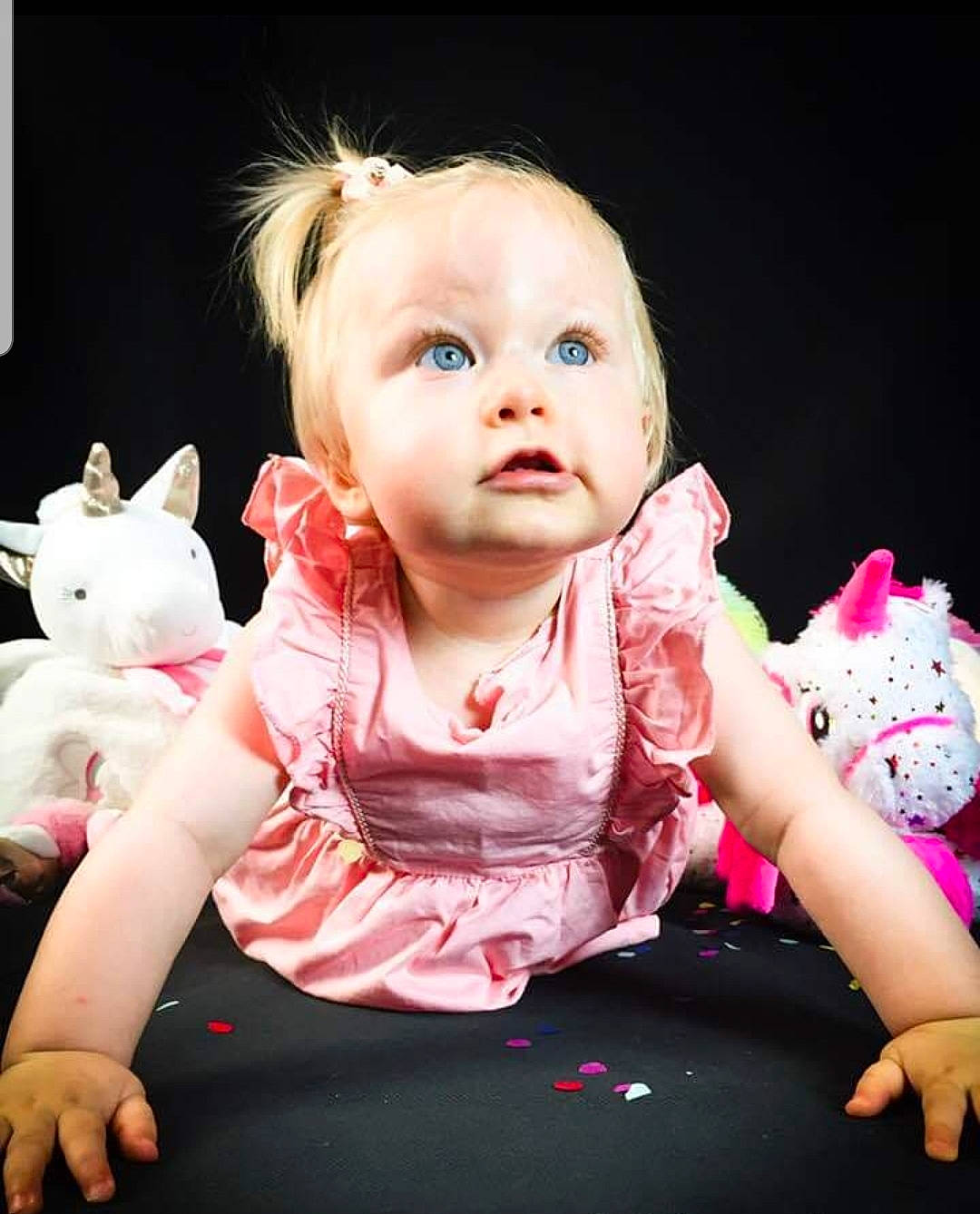 Kayssie participe au concours pour gagner de l'argent avec cette photo : baby, beauty, cheek, child, daughter, dress, ear, eye, face, fun, happy, head, lip, nose, person, photography, pink, sitting, skin, smile