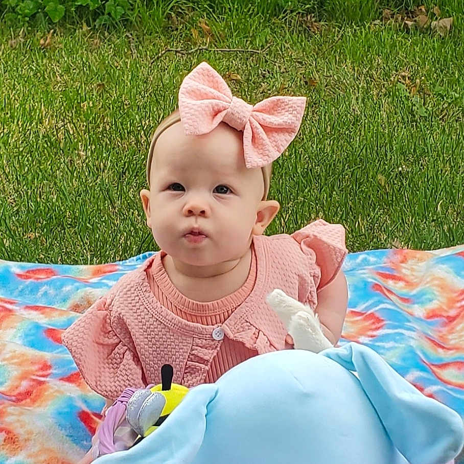 Mary joined the competition — help win amazing prizes! baby, backyard, basket, clothing, face, glove, grass, head, lawn, nature, outdoors, park, person, photography, plant, portrait, summer, tree, vegetation, yard