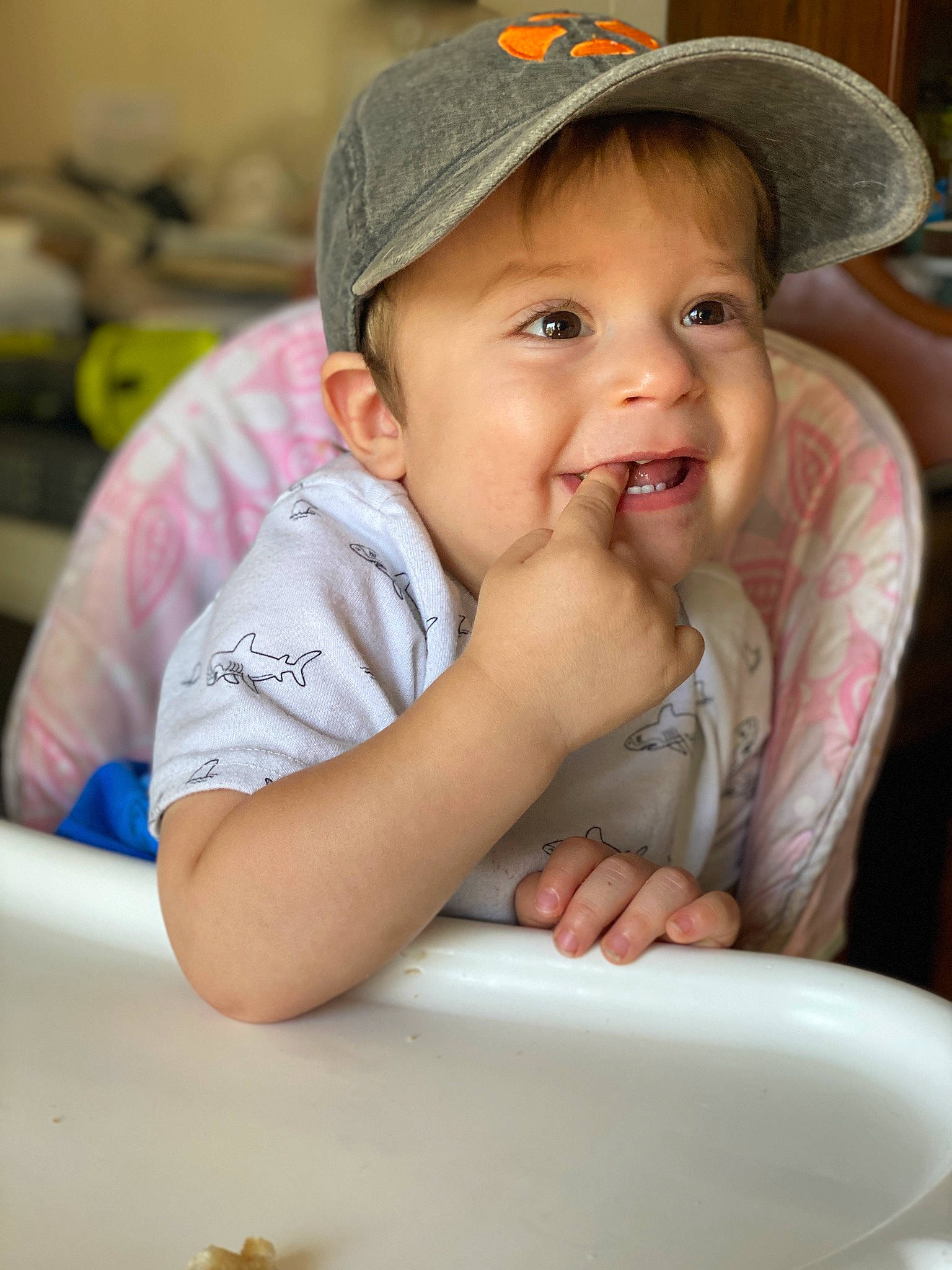 Kody joined the competition — help win amazing prizes! arm, baby, cap, cheek, chin, dishware, eye, facial_expression, finger, hand, happy, hat, headgear, headwear, lip, mouth, nose, organ, person, skin