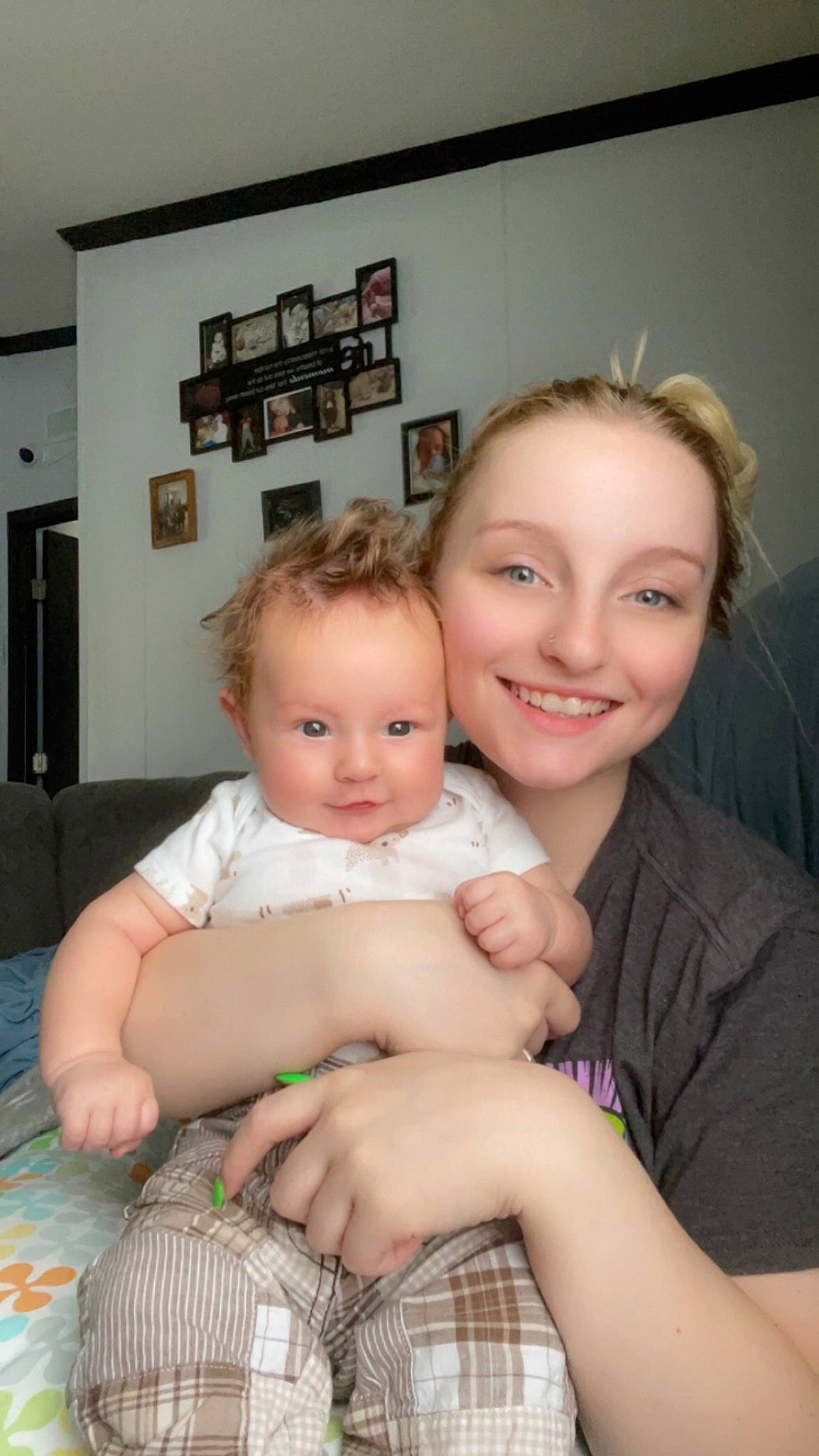 Elijah is registered to the contest to win money with this photo: abdomen, arm, baby, baby_toddler_clothing, cheek, child, facial_expression, fun, gesture, hairstyle, happy, iris, joy, person, picture_frame, sitting, skin, smile, thigh, thumb