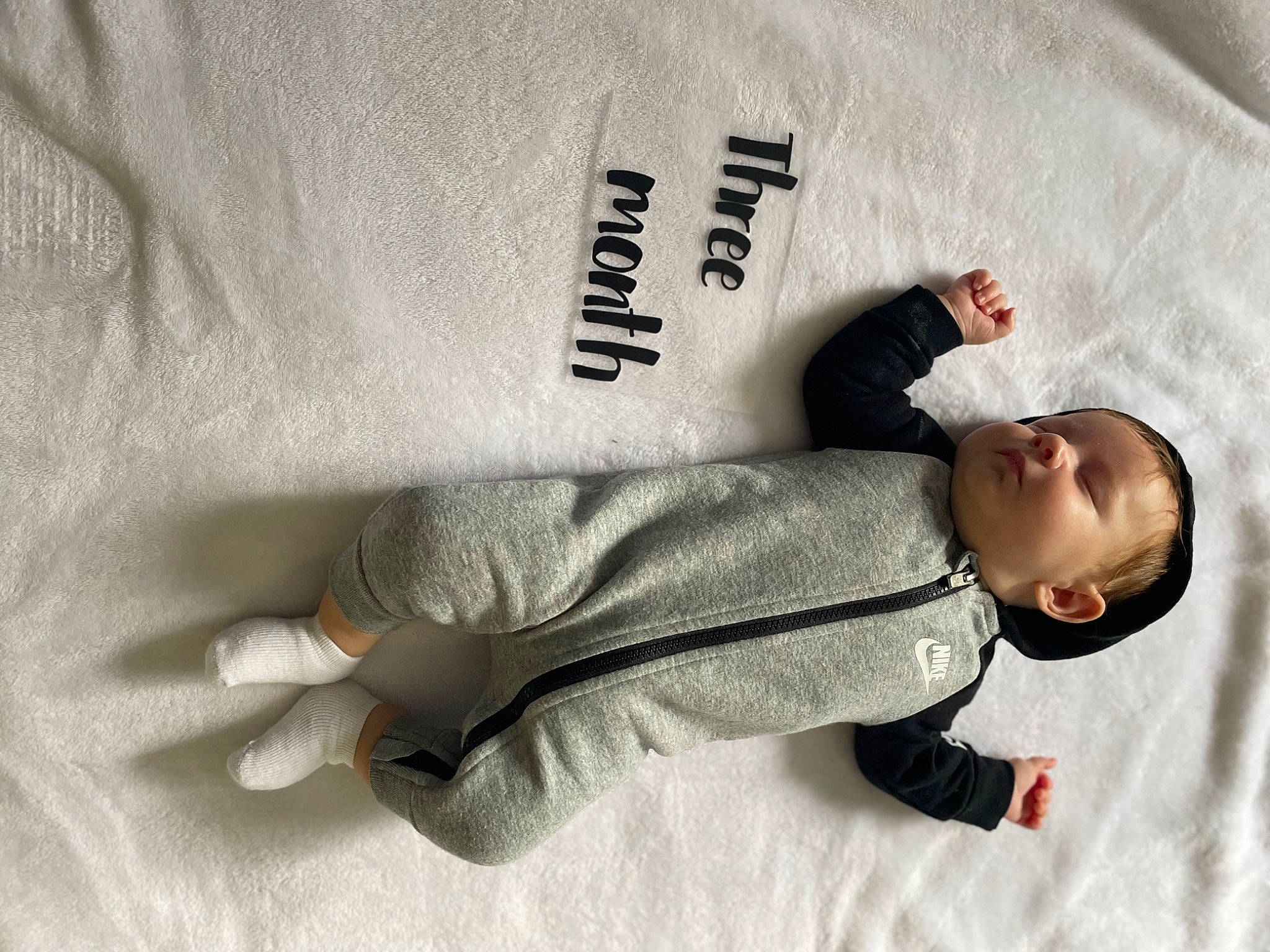 Elijah joined the competition — help win amazing prizes! baby, baby_products, baby_safety, baby_sleeping, baby_toddler_clothing, bedding, child, collar, comfort, elbow, font, grey, linens, pattern, person, room, sleeve, t_shirt, textile, toddler