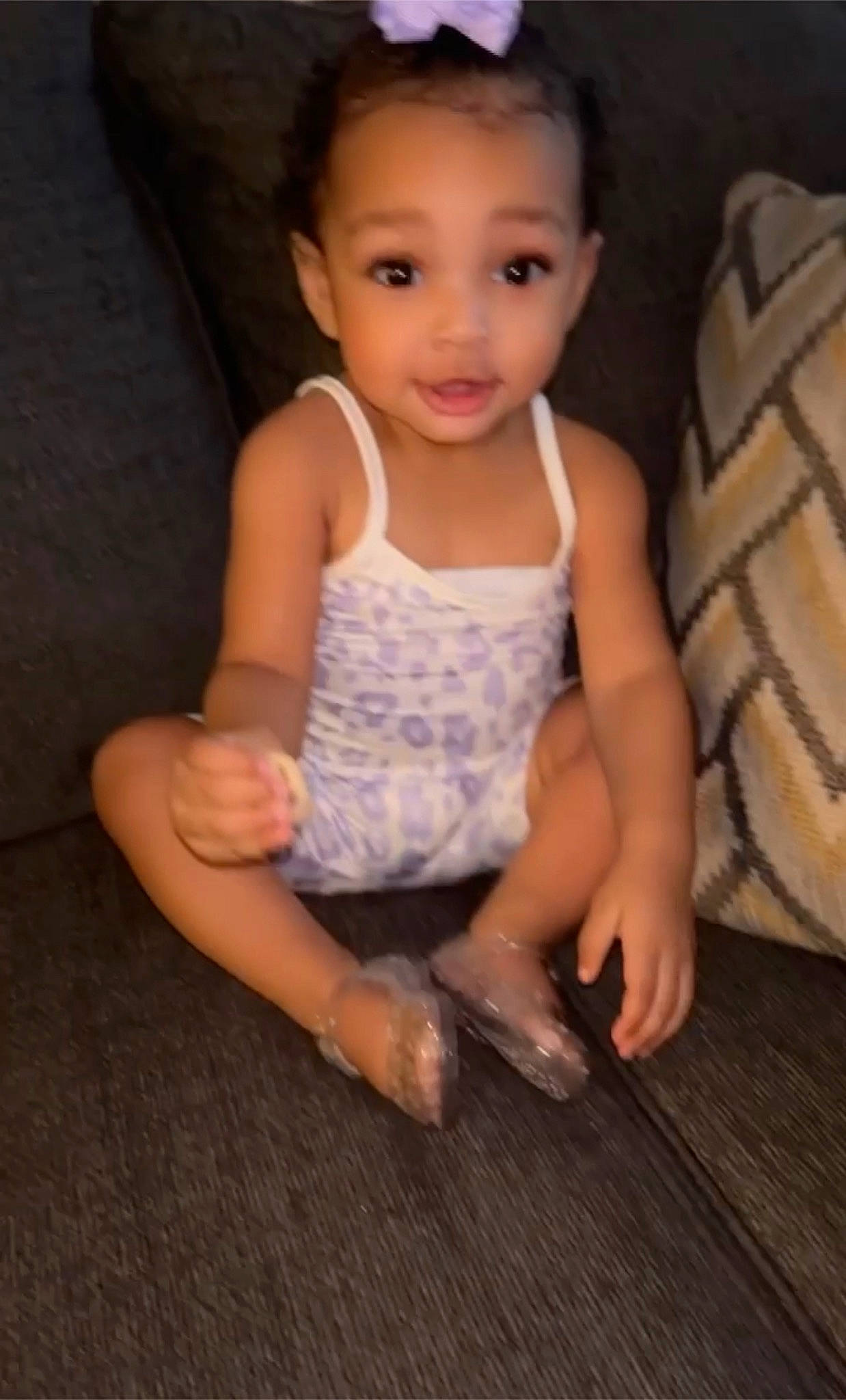 Jaylee joined the competition — help win amazing prizes! baby, baby_toddler_clothing, cheek, chin, face, finger, flash_photography, floor, flooring, happy, leg, neck, nose, person, skin, sleeve, smile, thigh, toddler, trunk