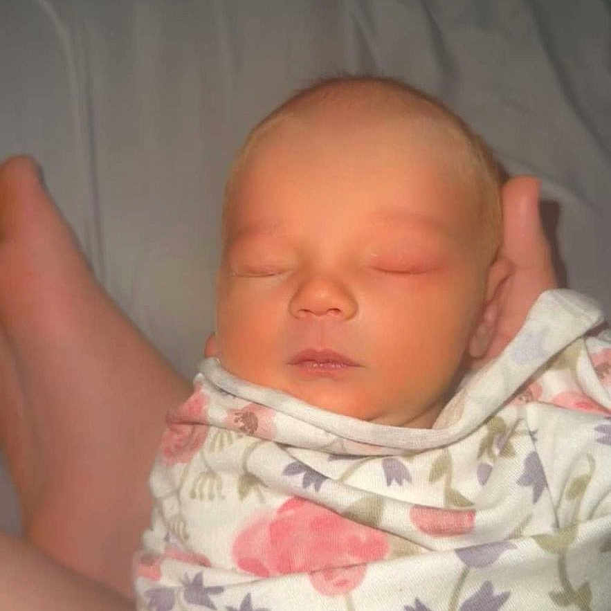 Eileen joined the competition — help win amazing prizes! baby, bed, blanket, child, closeup, comfort, cute, floral_pattern, foot, indoors, infant, newborn, peaceful, person, portrait, rest, skin, sleeping, soft, wrapped