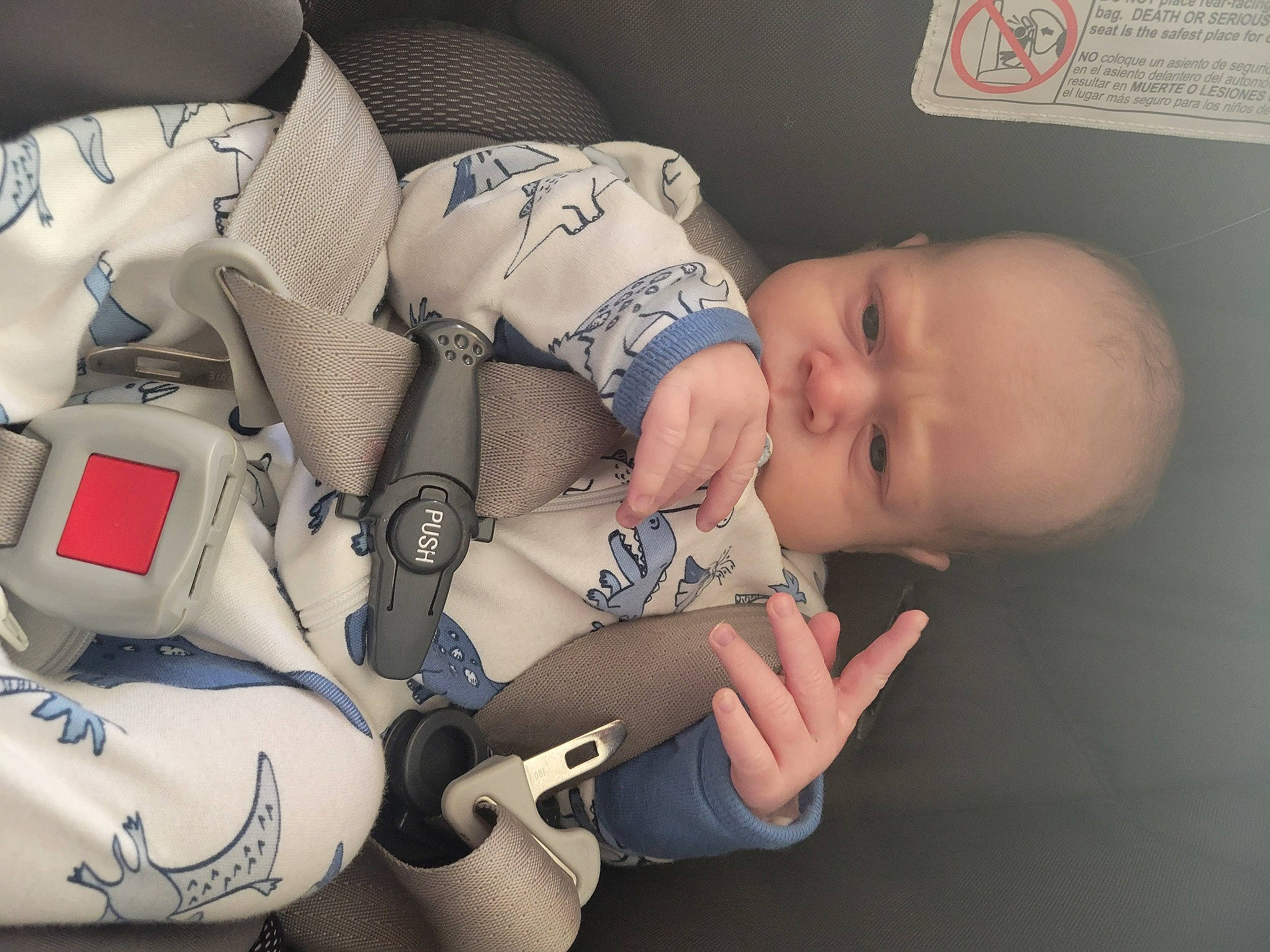 Jensen is registered to the contest to win money with this photo: arm, baby, baby_products, baby_sleeping, baby_toddler_clothing, carmine, child, comfort, elbow, finger, gesture, hand, headgear, nail, pattern, person, personal_protective_equipment, sports_gear, textile, toddler