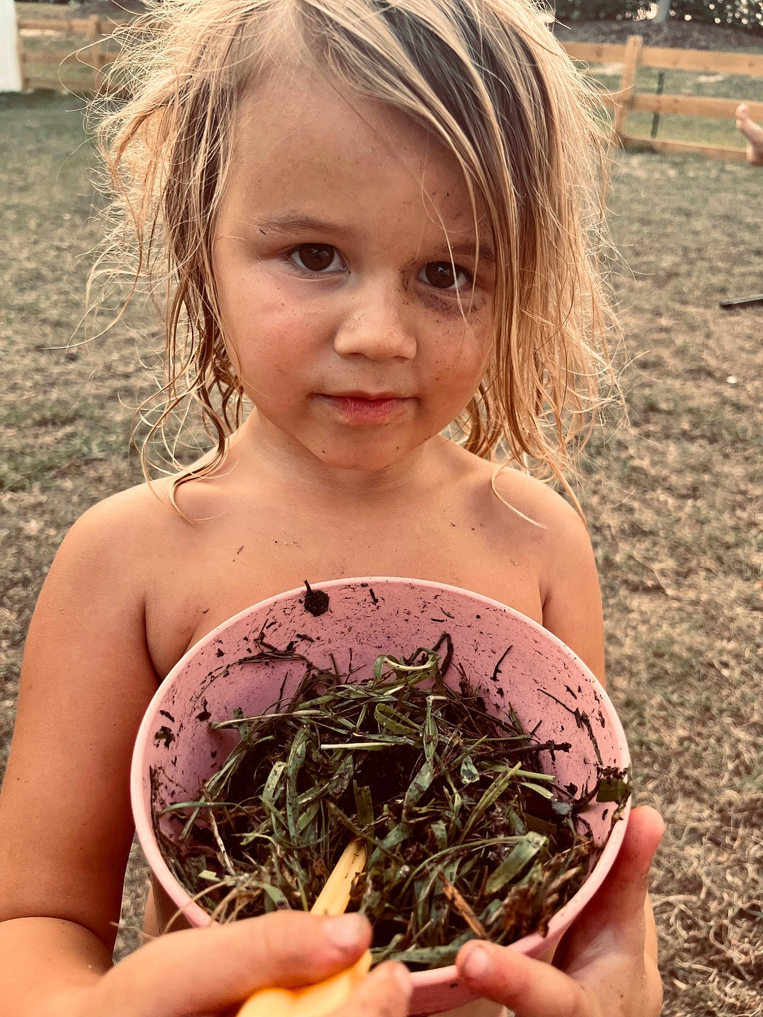 Savannah is registered to the contest to win money with this photo: child, grass, happy, people_in_nature, person, plant, soil, terrestrial_plant, toddler, tree