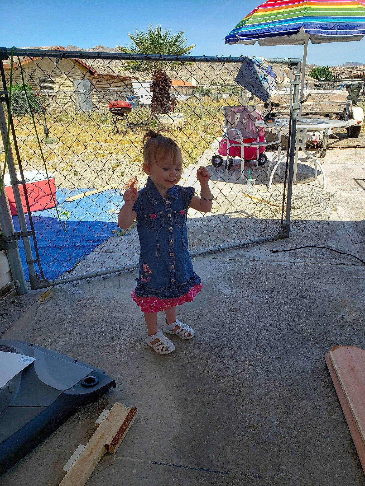 Abrielle joined the competition — help win amazing prizes! child, fun, games, joy, leisure, person, play, shade, summer, toddler, umbrella, vacation