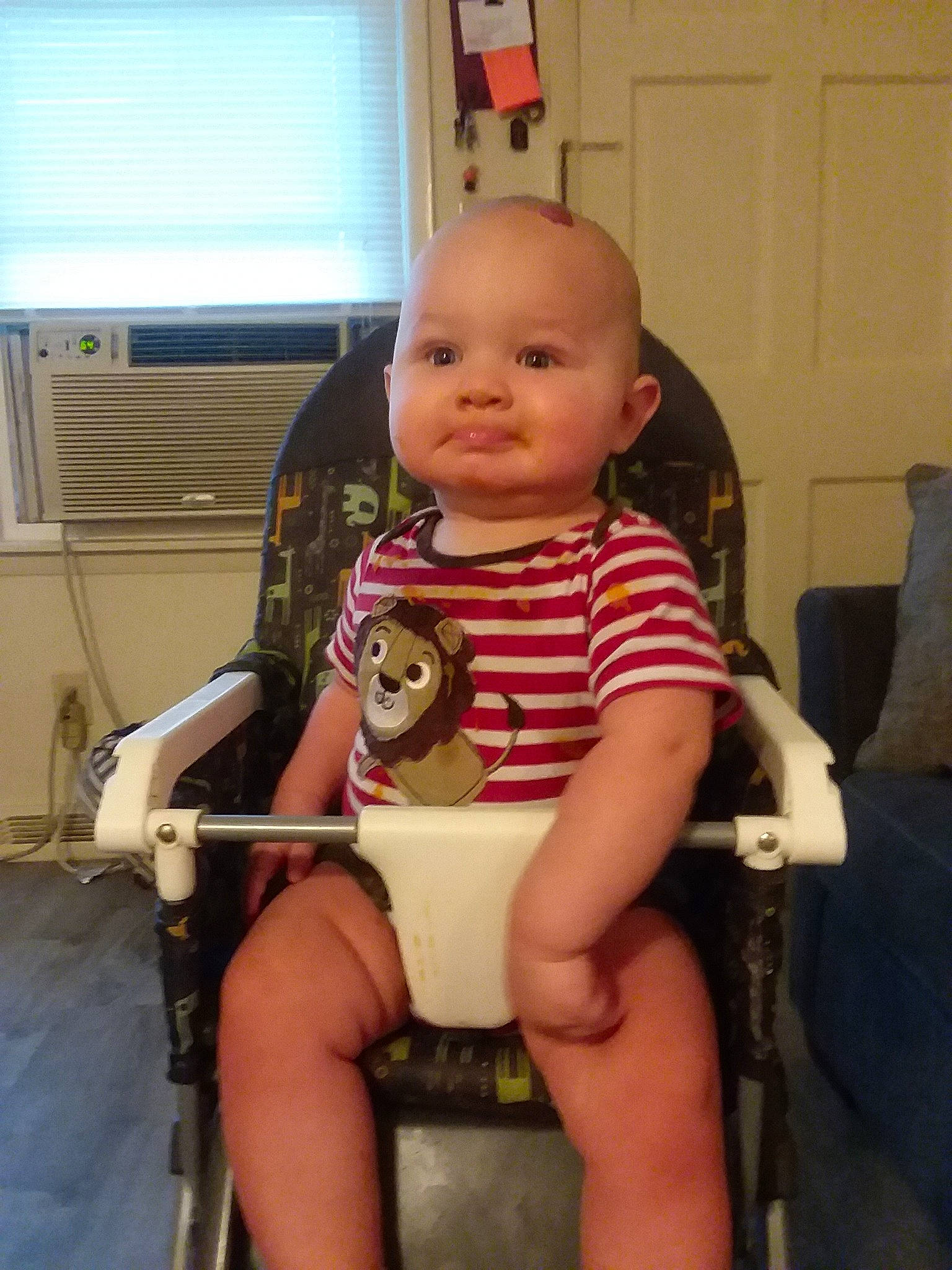 Marshall joined the competition — help win amazing prizes! baby, chair, child, leg, person, sitting, toddler