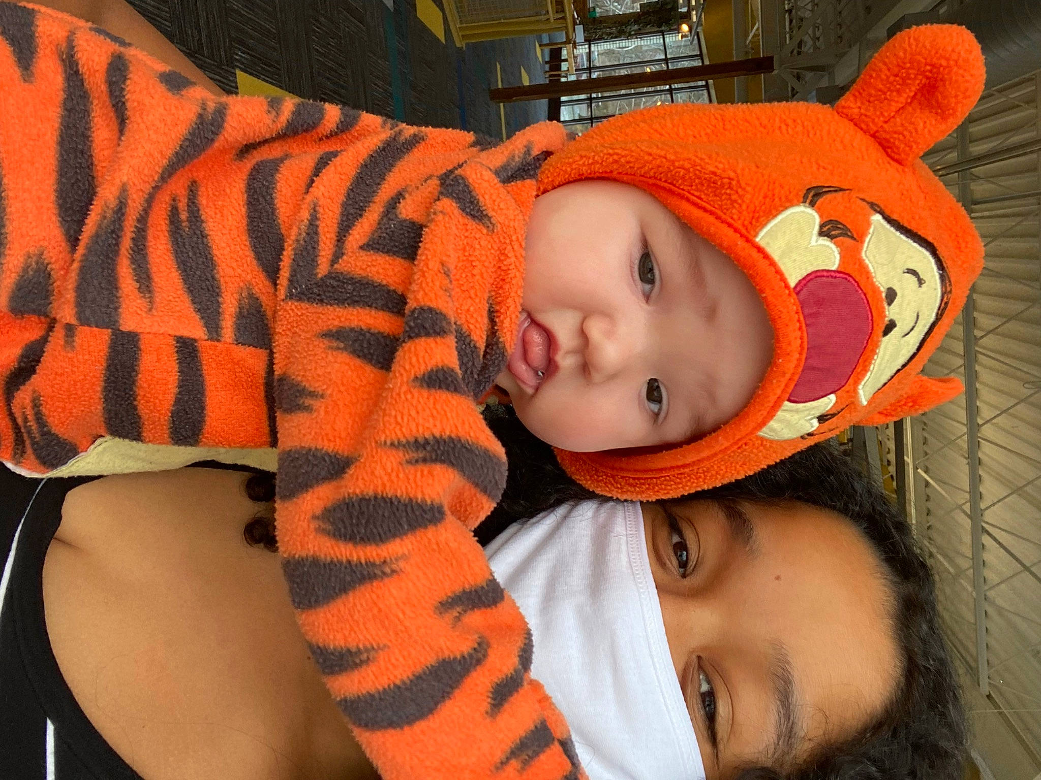 Ariyah joined the competition — help win amazing prizes! baby, baby_toddler_clothing, cap, cheek, child, comfort, cool, facial_expression, fun, fur, happy, headgear, headwear, human_body, mammal, mouth, nose, orange, person, textile