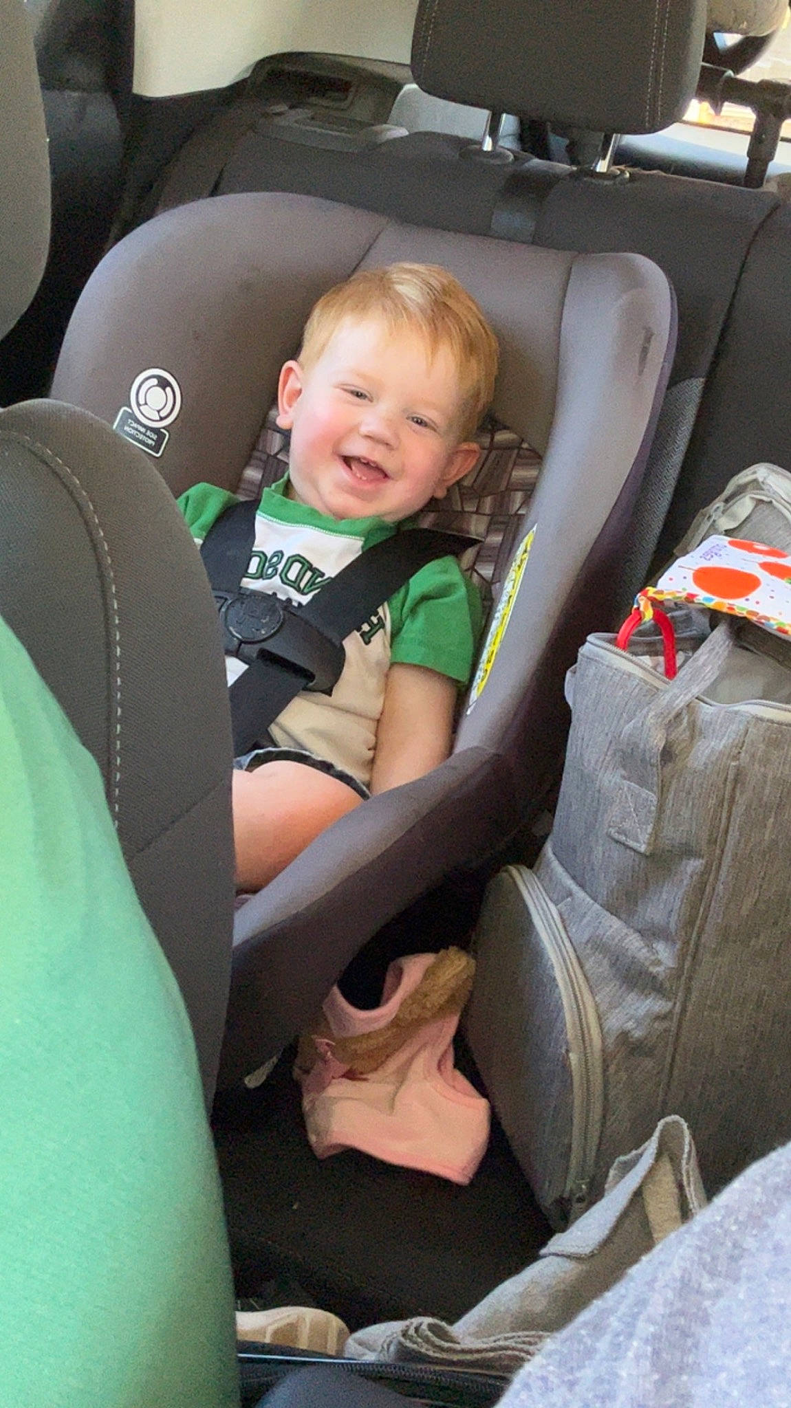 Sawyer joined the competition — help win amazing prizes! auto_part, automotive_design, automotive_exterior, car_seat, car_seat_cover, comfort, family_car, finger, head_restraint, joy, lap, luxury_vehicle, motor_vehicle, person, personal_luxury_car, seat_belt, sitting, smile, steering_part, steering_wheel