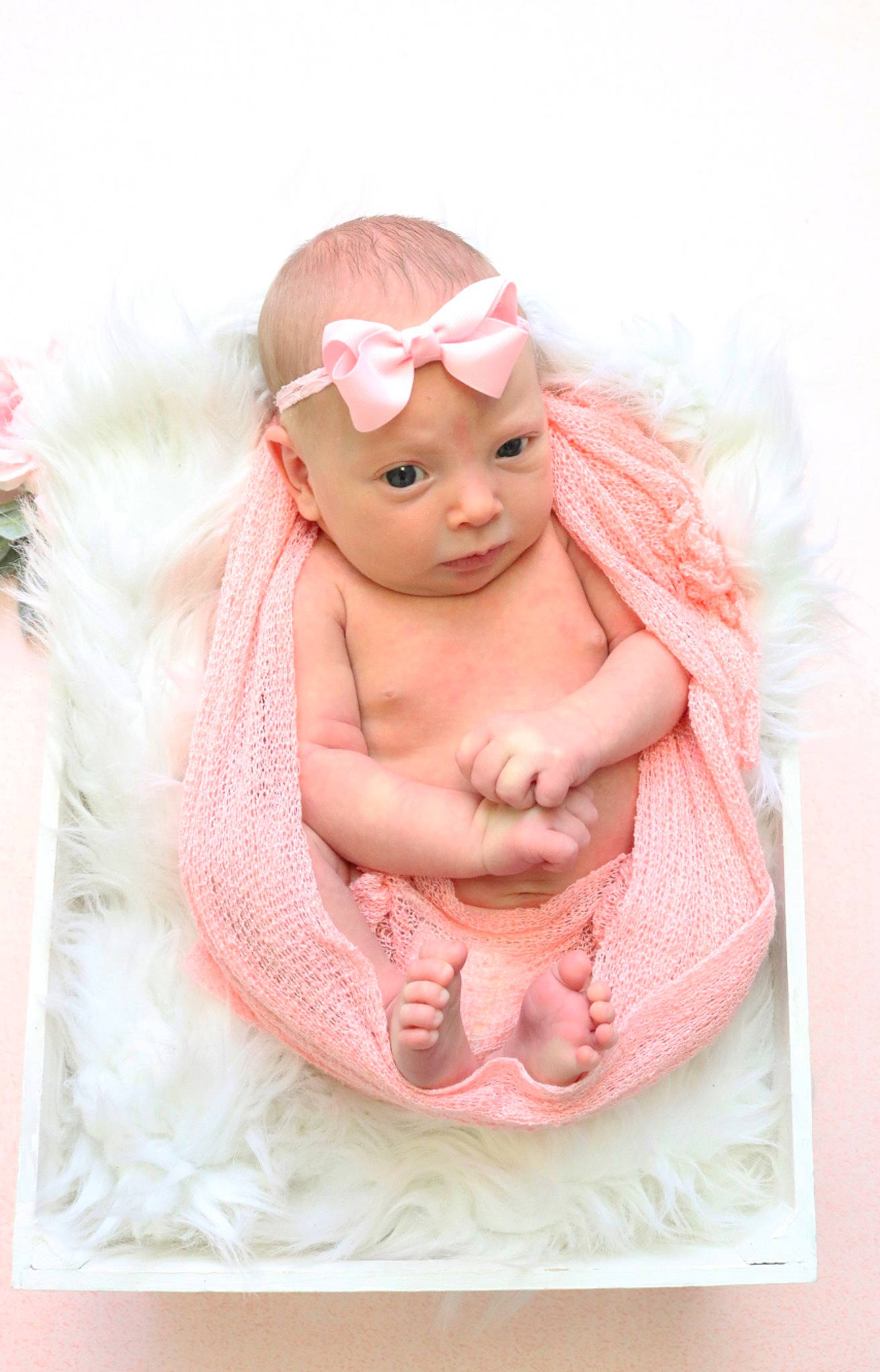 Renleigh is registered to the contest to win money with this photo: baby, child, fashion_accessory, hair_accessory, headband, headgear, headpiece, person, pink, skin, smile, textile, toddler