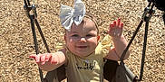 Hazely is registered to the contest to win money with this photo: baby, backyard, clothing, face, grass, hat, head, nature, outdoorplayarea, outdoors, park, person, photography, plant, playarea, portrait, soil, swing, toy, yard