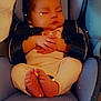 baby, sleeping, car_seat, hands, feet, blanket, child, infant, seat_belt, blue, comfort, cute, peaceful, indoors, portrait, rest, soft, star_effects, toddler, clothing