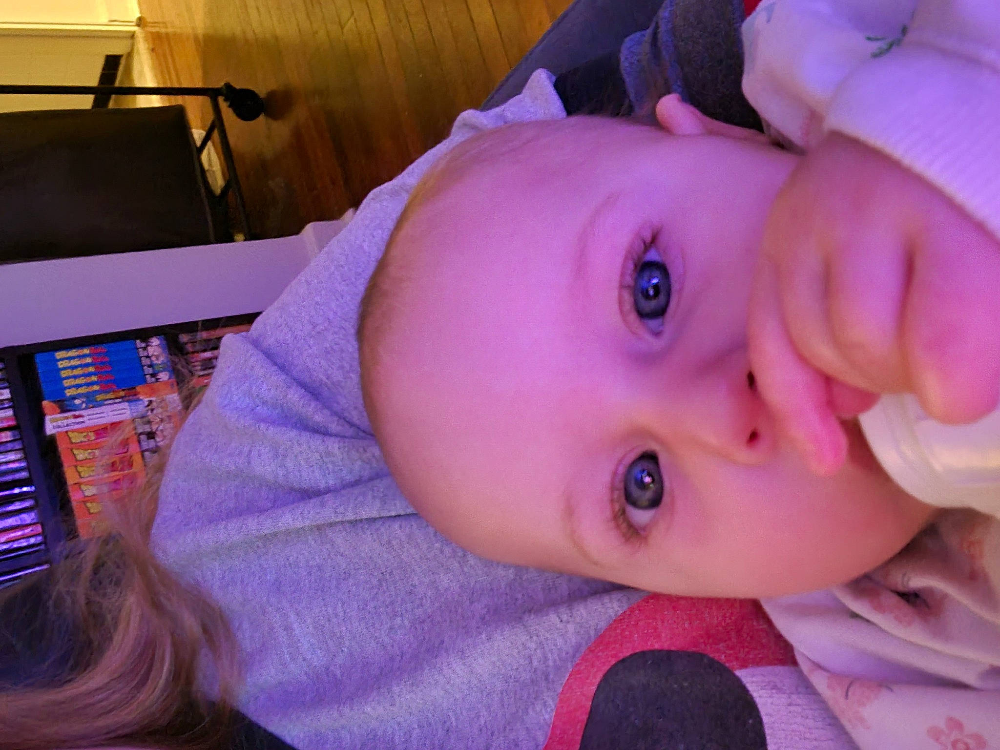 Korra joined the competition — help win amazing prizes! baby, baby_toddler_clothing, cheek, chin, ear, eye, eyebrow, eyelash, forehead, head, human_body, iris, lip, mouth, neck, nose, person, purple, skin, smile