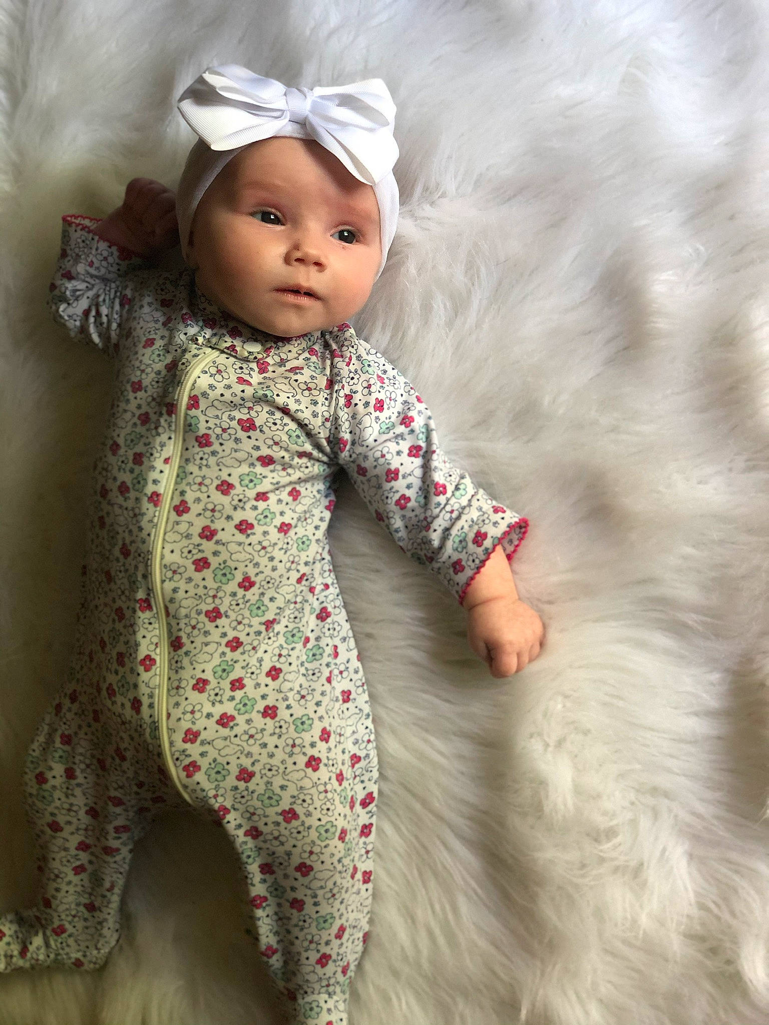 Jolie is registered to the contest to win money with this photo: baby, baby_products, baby_toddler_clothing, cheek, child, doll, headgear, headwear, knitting, outerwear, pattern, person, pink, skin, sleeve, toddler, toy, white, wool