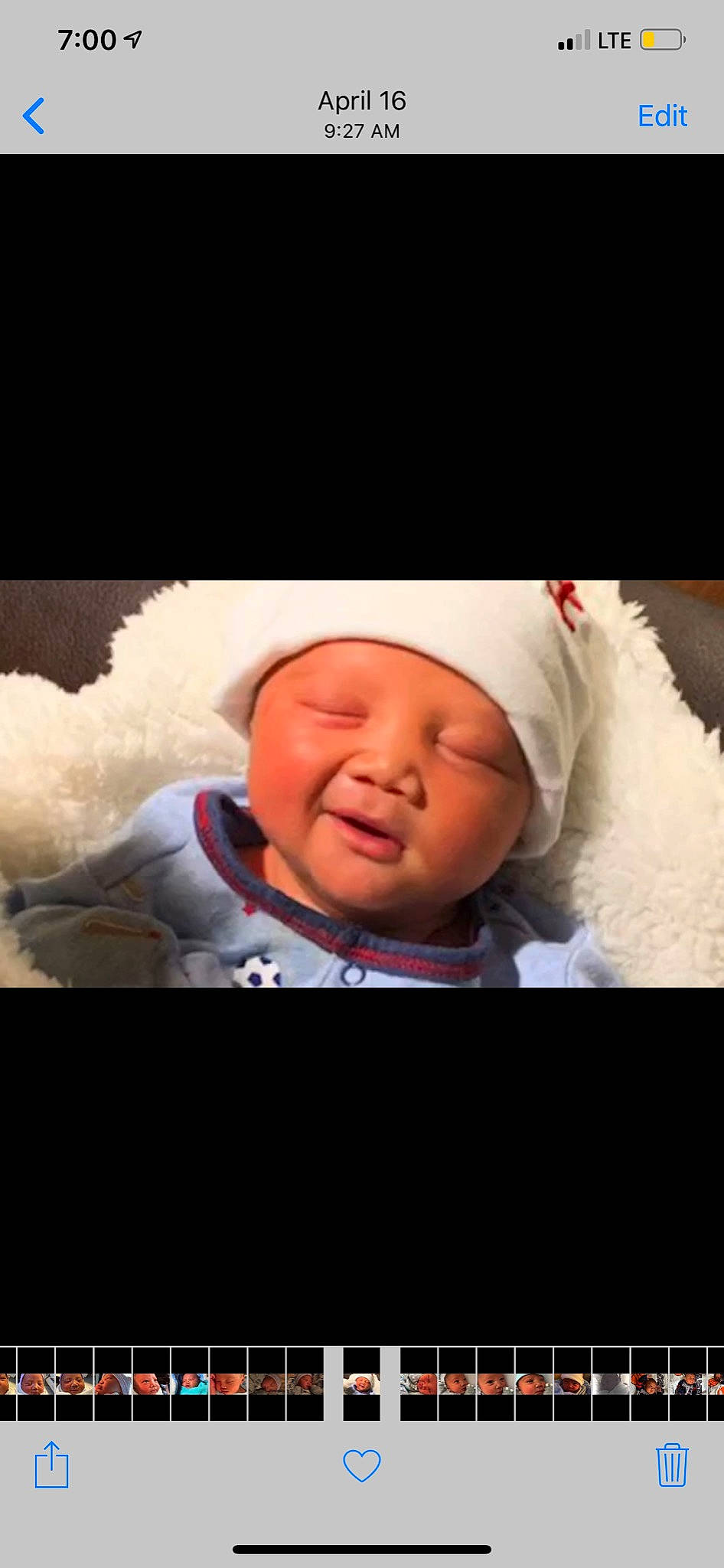 Tylan is registered to the contest to win money with this photo: baby, beauty, cheek, child, chin, close_up, face, facial_expression, forehead, head, headwear, human, lip, nose, person, photo_caption, photograph, photography, skin, sky