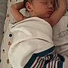 Kayleanna joined the competition — help win amazing prizes! newborn, baby, sleeping, blanket, striped_blanket, mattress, patterned_mattress, acorn_pattern, leaf_pattern, infant, child, wrapped, sleep, peaceful, cute, indoors, bed, resting, person, soft