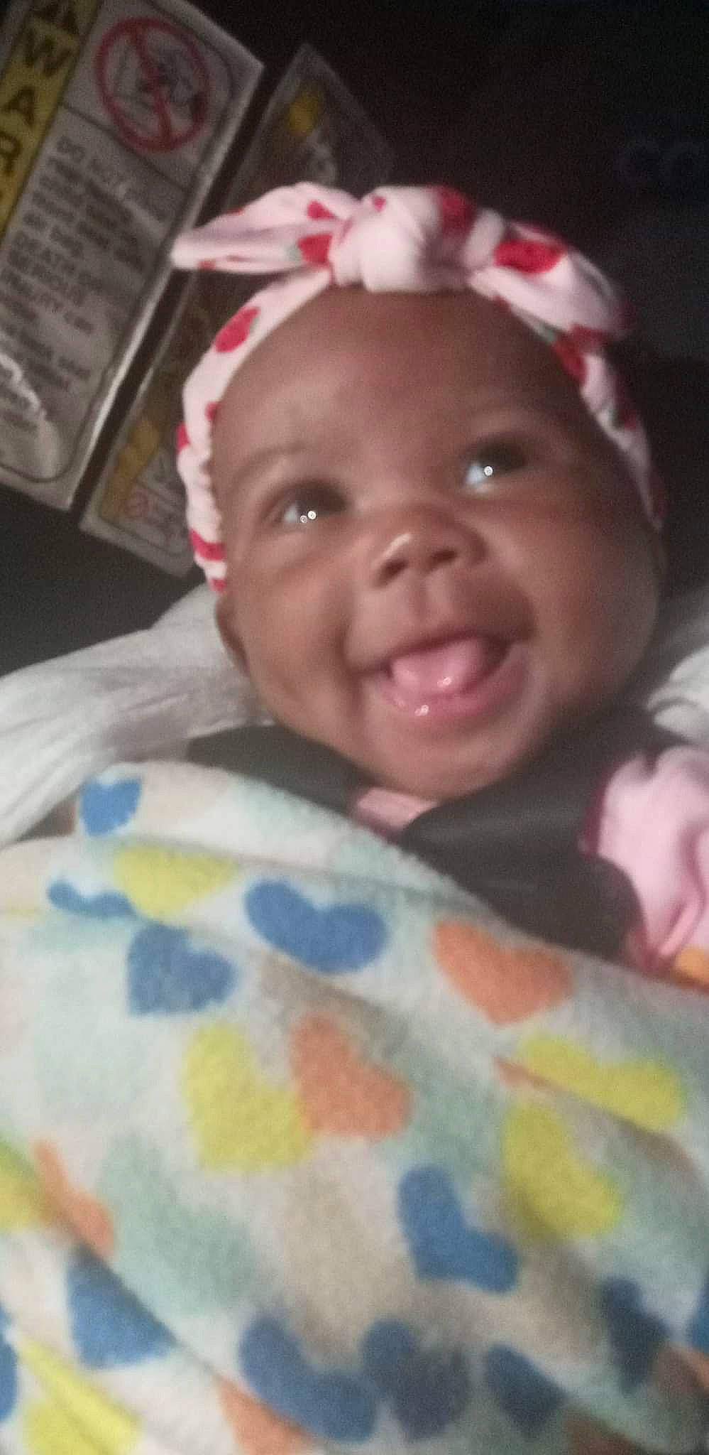 Brinae is registered to the contest to win money with this photo: baby, baby_laughing, baby_toddler_clothing, cheek, child, comfort, eyebrow, forehead, fun, happy, headwear, laugh, linens, mouth, nose, person, skin, sleeve, smile, textile