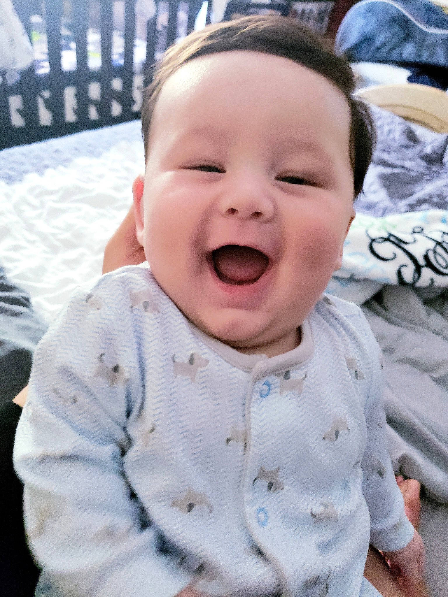 Leroy joined the competition — help win amazing prizes! baby, baby_laughing, baby_making_funny_faces, cheek, child, chin, face, facial_expression, forehead, happy, head, laugh, lip, mouth, nose, person, skin, smile, toddler, tongue