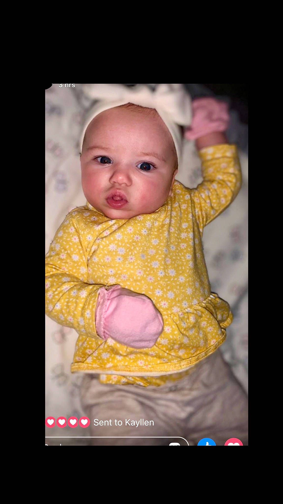 Arayah joined the competition — help win amazing prizes! baby, baby_products, baby_toddler_clothing, cheek, child, child_model, eye, head, iris, person, photo_caption, photograph, photography, portrait, portrait_photography, product, skin, smile, toddler, yellow