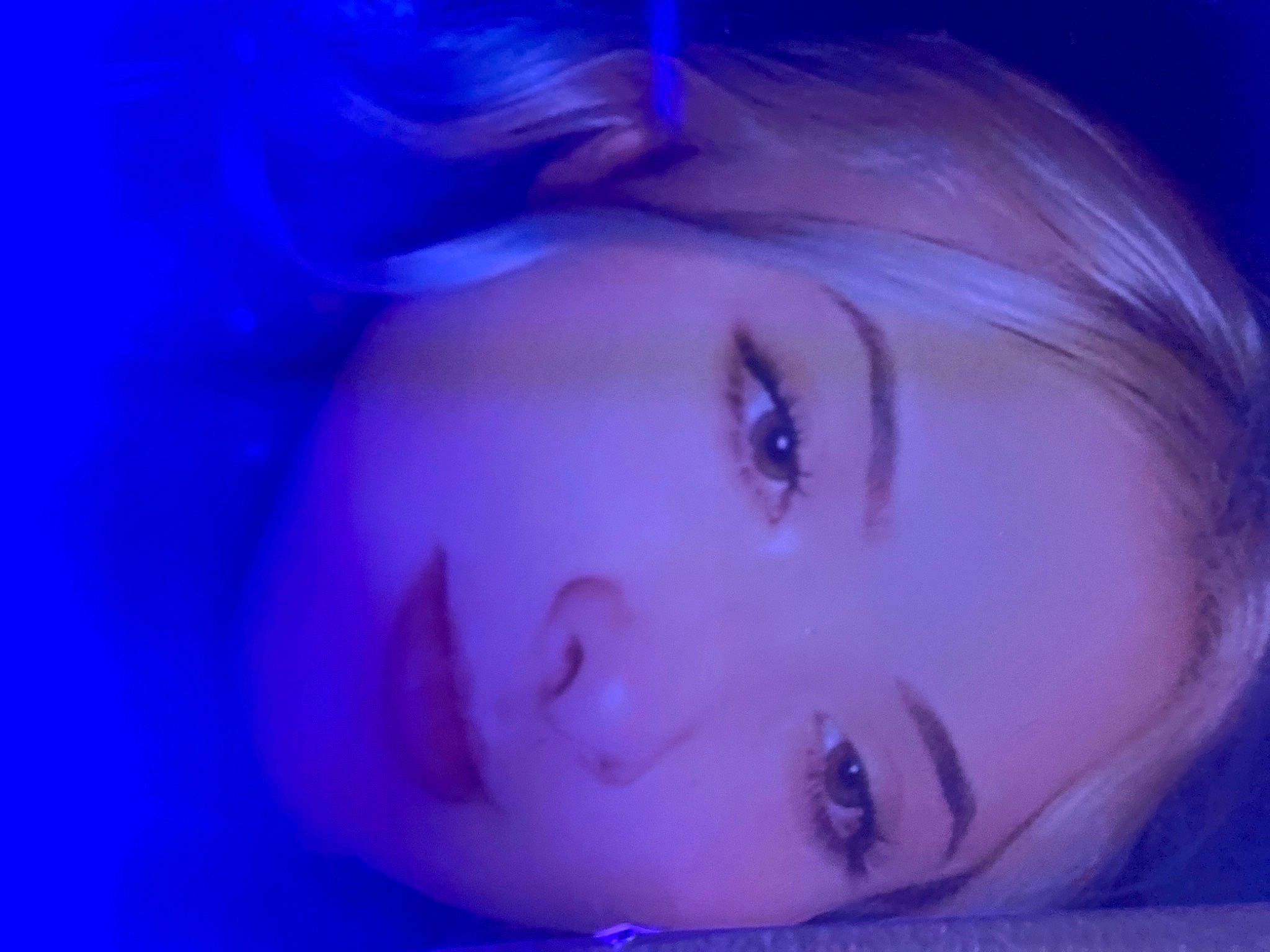 Kallie is registered to the contest to win money with this photo: black_hair, blue, cheek, chin, ear, electric_blue, entertainment, eyebrow, eyelash, flash_photography, human_body, iris, jaw, lip, magenta, mouth, neck, nose, person, purple