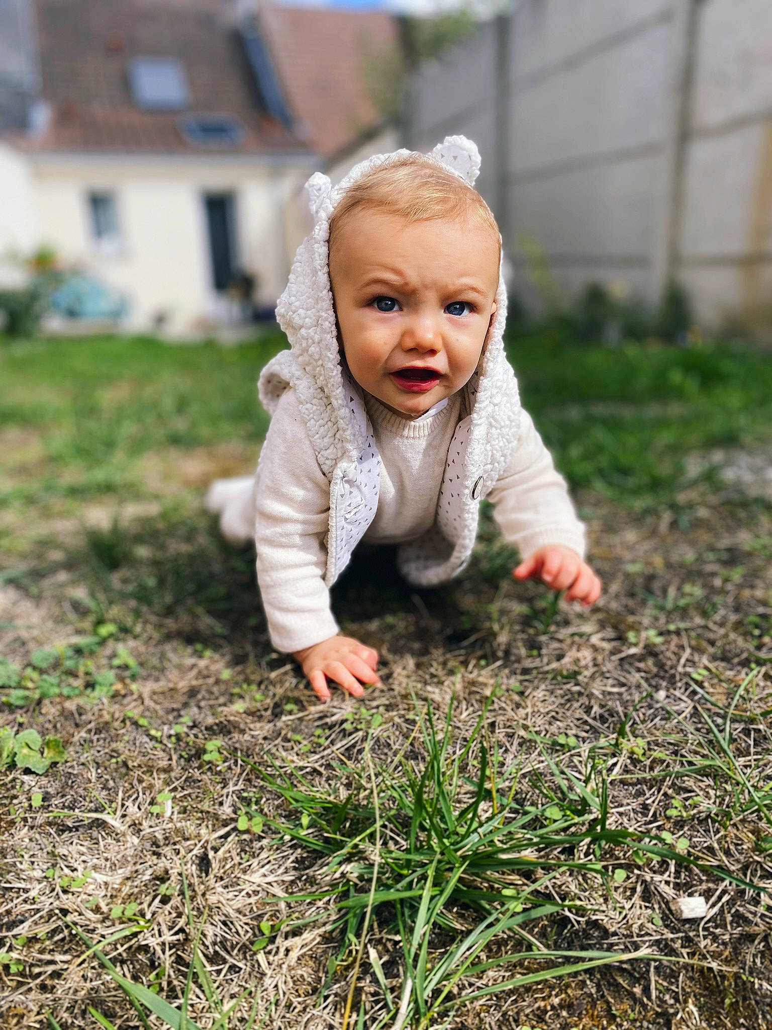 Arsène a rejoint le concours — aidez-le/la à gagner de superbes lots ! baby, child, eye, flash_photography, flooring, grass, grassland, happy, head, lawn, outerwear, people_in_nature, person, plant, prairie, sitting, skin, soil, toddler, tree