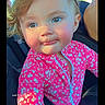 Whitley joined the competition — help win amazing prizes! child, toddler, baby, portrait, face, eyes, smiling, floral_clothing, pink_outfit, car, car_seat, vehicle, indoors, sunlight, blonde_hair, blue_eyes, road_trip, close_up, photograph, timestamp