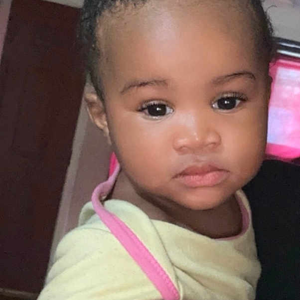 Jenesis is registered to the contest to win money with this photo: accessories, baby, bodypart, bracelet, clothing, cosmetics, cutlery, face, finger, hand, happy, head, indoors, jewelry, person, photography, portrait, smile, spoon, t_shirt