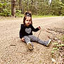 Saffire joined the competition — help win amazing prizes! child, clothing, face, female, girl, grove, head, land, nature, outdoors, pants, path, person, photography, plant, portrait, sitting, tree, vegetation, woodland
