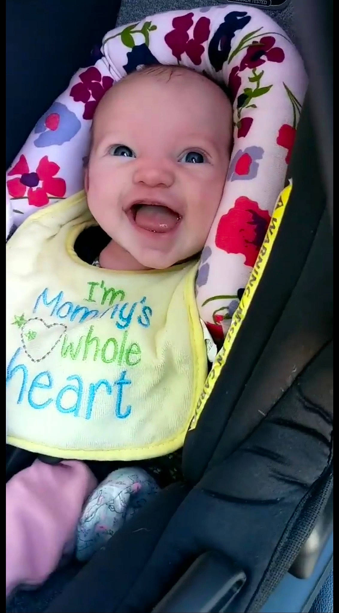 Kailee joined the competition — help win amazing prizes! baby, baby_laughing, baby_products, car_seat, cheek, child, cool, face, facial_expression, happy, head, lip, mouth, nose, person, product, skin, smile, toddler