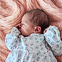 éva a rejoint le concours — aidez-le/la à gagner de superbes lots ! newborn, baby, infant, sleeping, floral_outfit, pink_blanket, soft_texture, cute, portrait, side_profile, small_hand, peaceful, cozy, child, human, skin, head, ear, clothing, lying_down