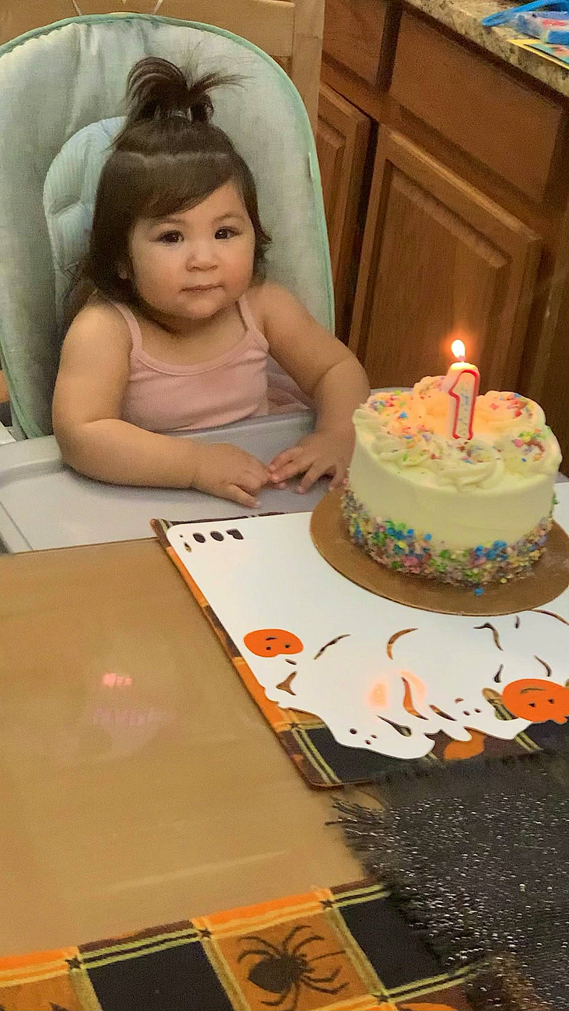 Selena is registered to the contest to win money with this photo: baby, baked_goods, baking, birthday, birthday_cake, birthday_candle, buttercream, cake, cake_decorating, cake_decorating_supply, candle, cuisine, dessert, event, food, person, sugar_cake, sweetness, table, tableware