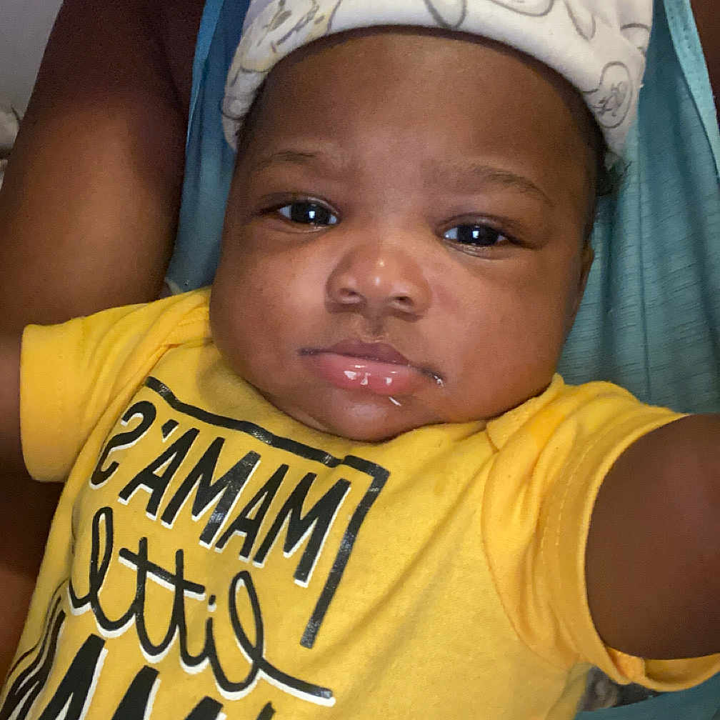 Darrion A Wells joined the competition — help win amazing prizes! accessories, baby, baseballcap, bodypart, bonnet, cap, clothing, face, frown, happy, hat, head, newborn, person, photography, portrait, sad, selfie, smile, t_shirt