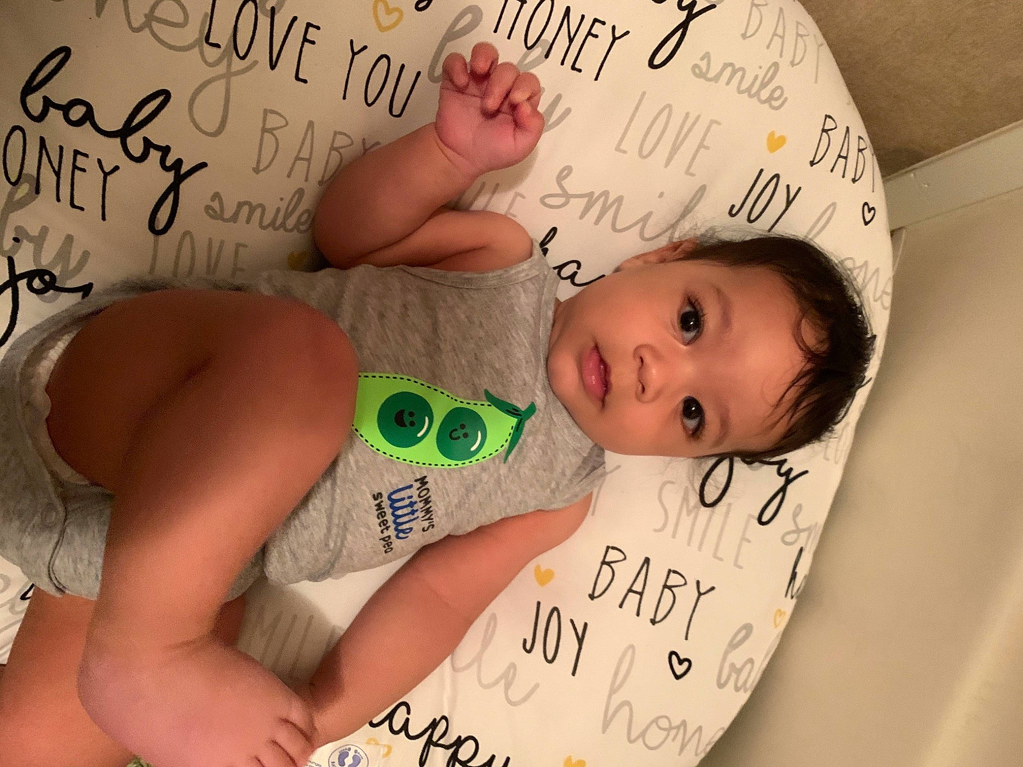 Patrick is registered to the contest to win money with this photo: baby, child, finger, person, product, toddler