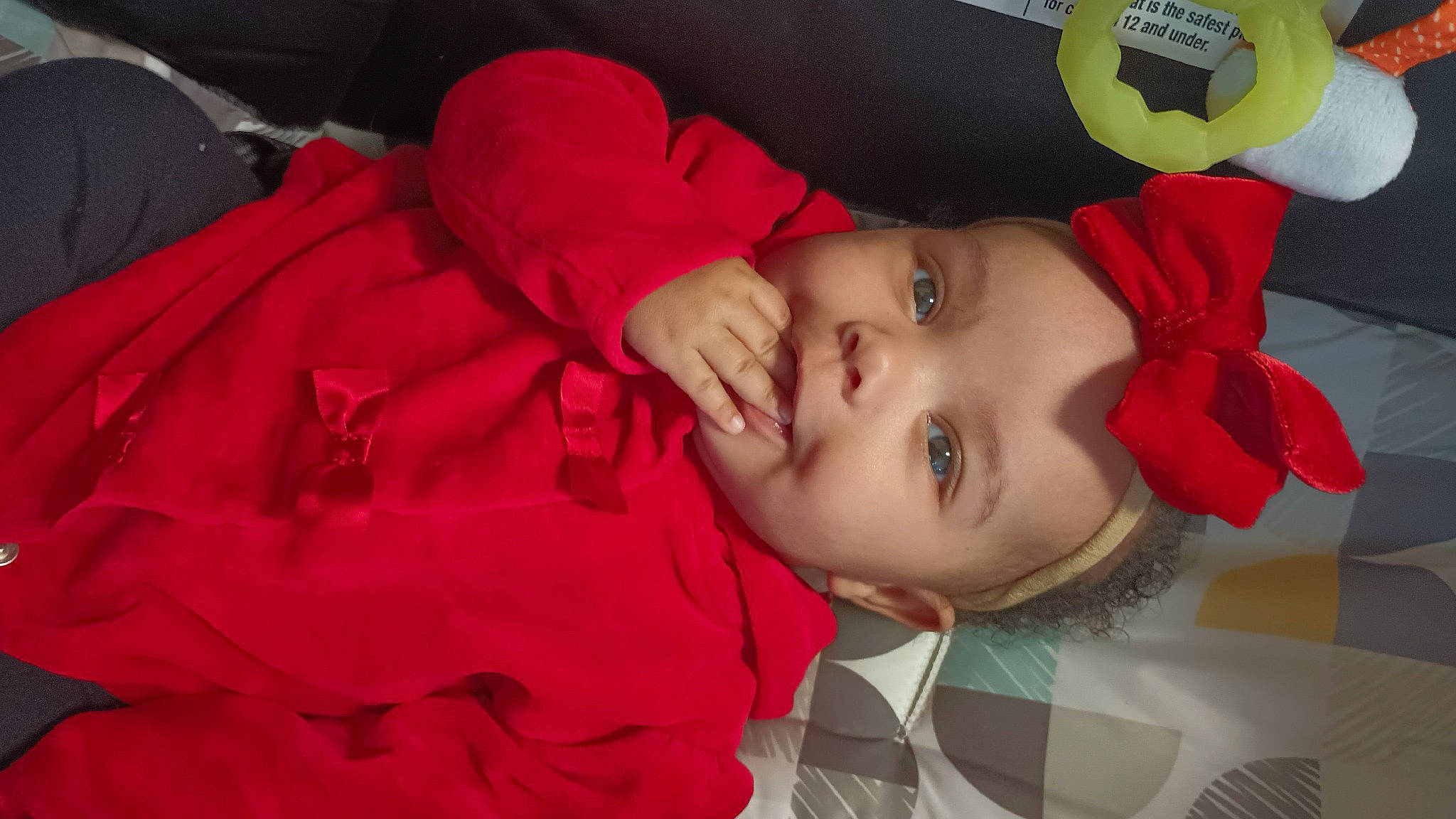 Rhylee joined the competition — help win amazing prizes! baby, baby_products, baby_toddler_clothing, carmine, cheek, child, eyelash, fashion_accessory, fun, happy, hat, headgear, headwear, lip, mouth, nose, person, personal_protective_equipment, sleeve, toddler