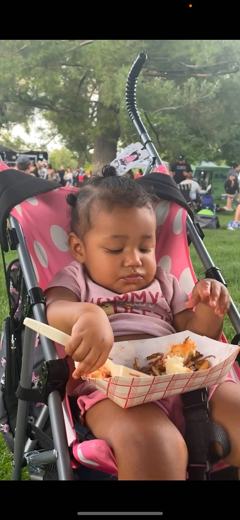 Nairobi joined the competition — help win amazing prizes! baby, baby_carriage, baby_products, child, event, fast_food, food, fun, grass, lap, leisure, person, photograph, pink, plant, recreation, sitting, skin, summer, toddler