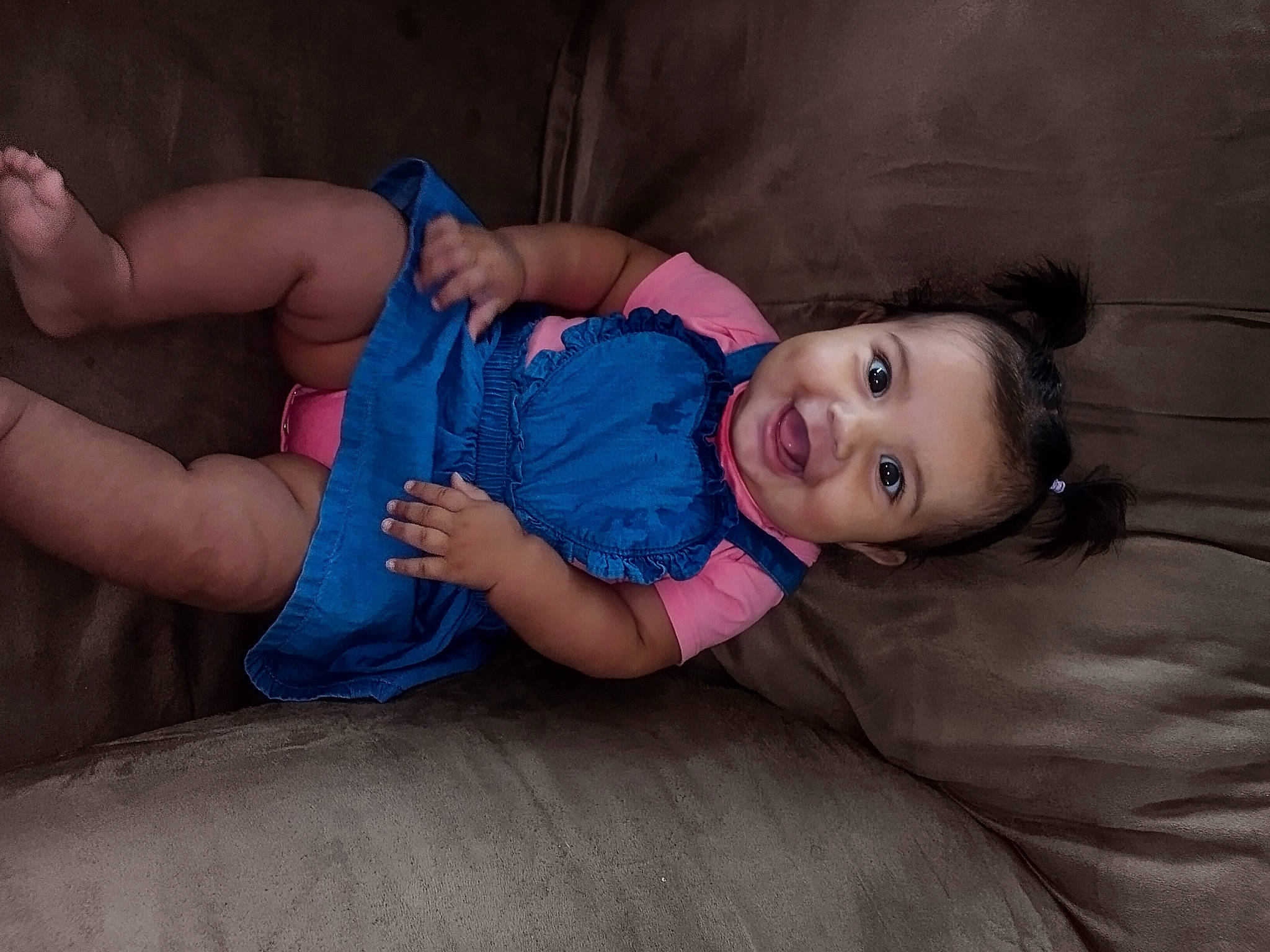 Marcella joined the competition — help win amazing prizes! baby_toddler_clothing, cheek, comfort, eye, flash_photography, fun, hairstyle, head, iris, joint, joy, leg, mammal, mouth, person, skin, smile, textile, thigh, toddler