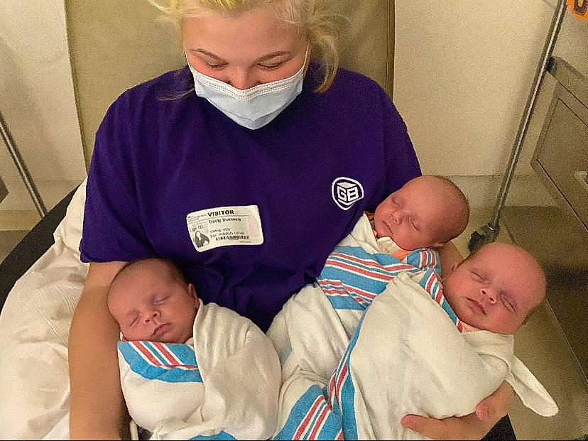 Gracelynn-ryleigh-briella is registered to the contest to win money with this photo: baby, child, cleanliness, comfort, elbow, event, health_care, health_care_provider, hospital, hospital_gown, joint, medical, medical_procedure, nursing, patient, person, room, service, skin, thumb