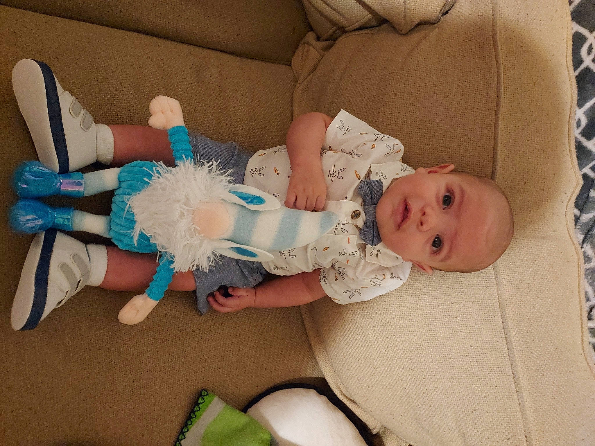 Harlyn joined the competition — help win amazing prizes! baby, baby_products, baby_toddler_clothing, child, comfort, dress, finger, hand, head, headgear, human_body, nail, pattern, person, pink, product, skin, smile, textile, toddler