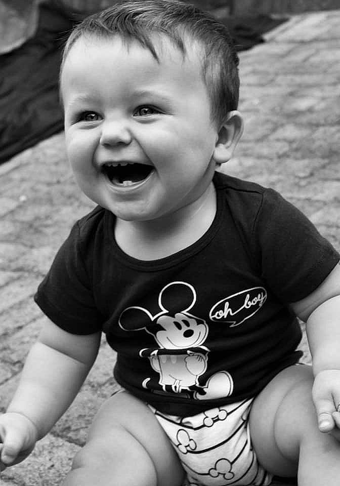 Jai joined the competition — help win amazing prizes! baby, black, black_and_white, cheek, child, face, facial_expression, fun, happy, head, laugh, monochrome, monochrome_photography, people, person, photograph, product, skin, smile, toddler
