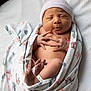 Iris is registered to the contest to win money with this photo: newborn, baby, infant, blanket, wrapped, sleeping, hat, bed, soft_light, peaceful, skin, tiny_hands, tiny_feet, hospital_band, portrait, cute, cozy, resting, indoors, child