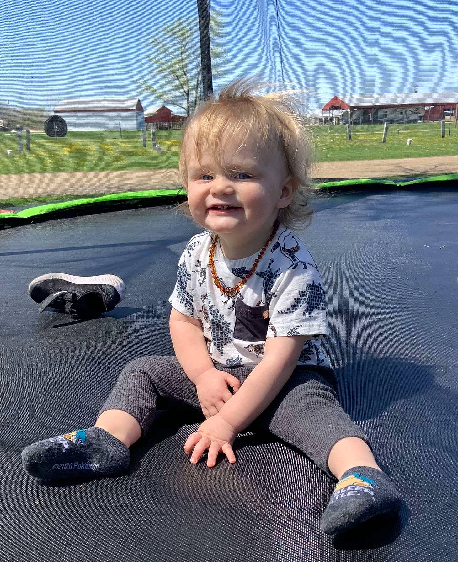 Conor Kramer joined the competition — help win amazing prizes! asphalt, baby_toddler_clothing, black, cool, fun, grass, happy, joy, knee, leisure, person, public_space, recreation, shoe, sky, sleeve, smile, sneakers, standing, toddler