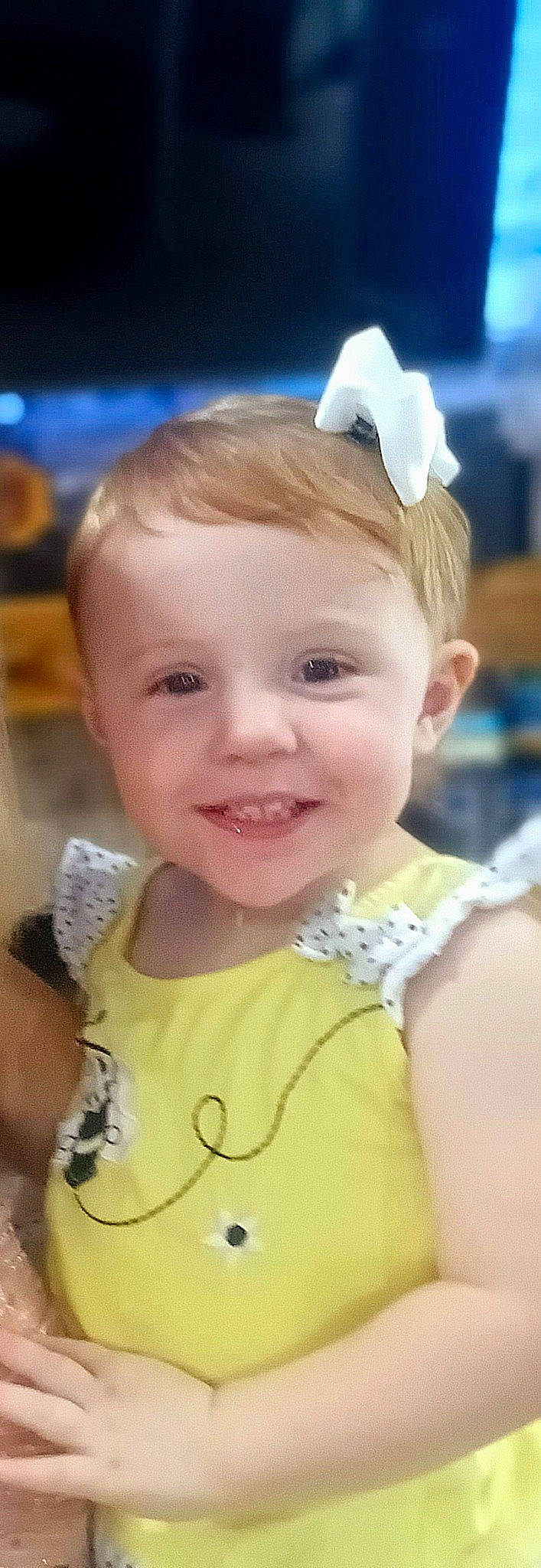 Cheyenne is registered to the contest to win money with this photo: baby_toddler_clothing, cheek, child, ear, eye, eyebrow, eyelash, face, fun, hair, hairstyle, happy, head, headgear, iris, joy, lip, neck, person, skin