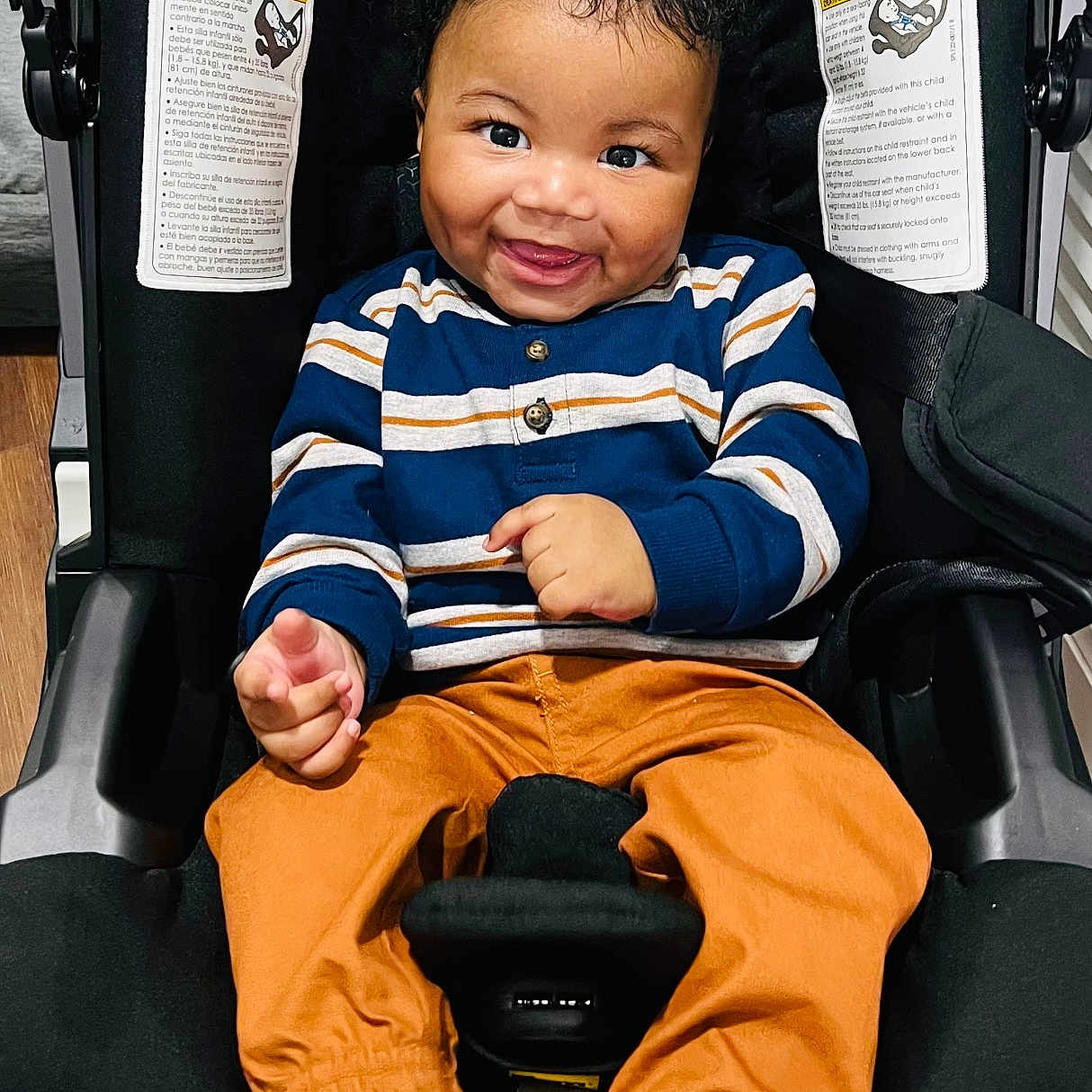 Mazzii joined the competition — help win amazing prizes! baby, babylaughing, blackhair, clothing, curlyhair, dimples, face, hair, happy, head, person, photography, portrait, sitting, sleeve, smile