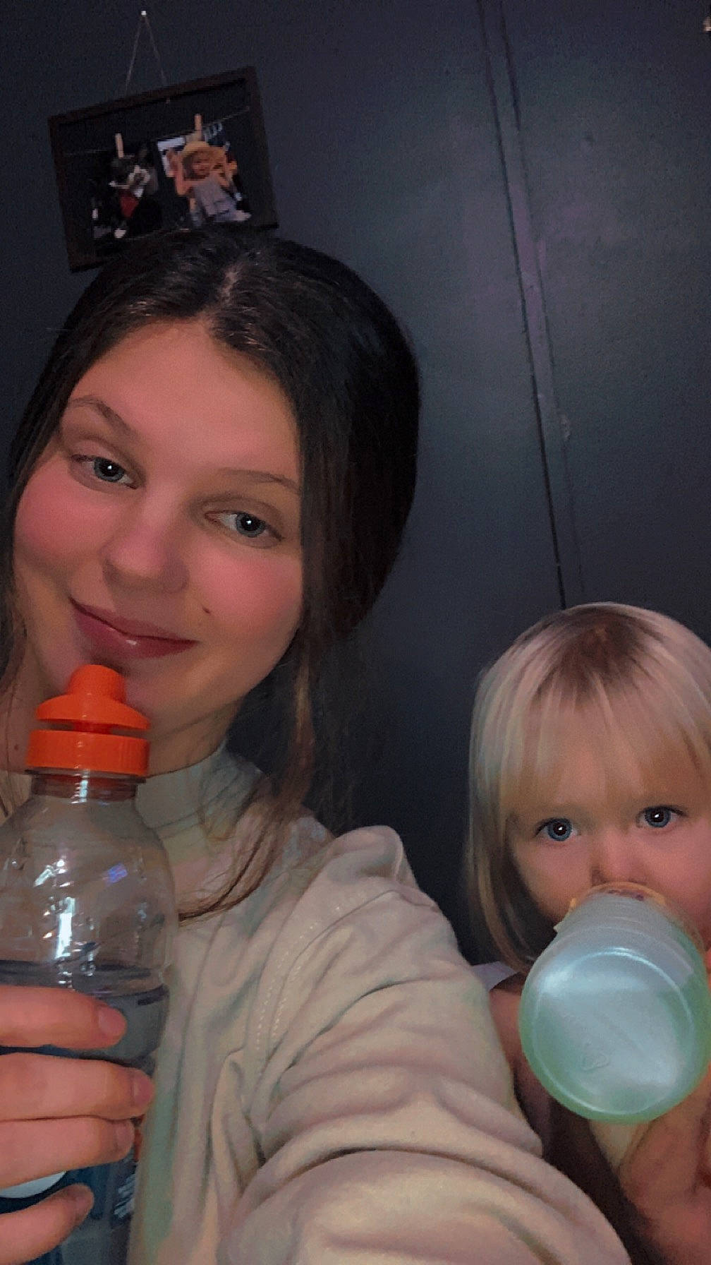 Ava joined the competition — help win amazing prizes! bottle, cheek, drink, drinking, drinkware, event, fun, gesture, hair, hairstyle, happy, joy, lip, liquid, mouth, nose, organ, person, plastic_bottle, skin